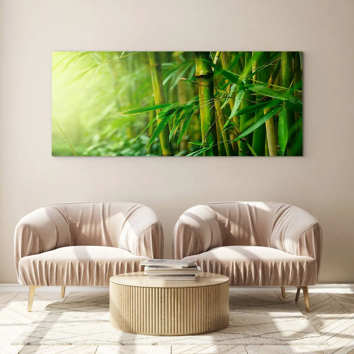 Obraz na skle - Poznat samotnou zeleň - 90x30 cm