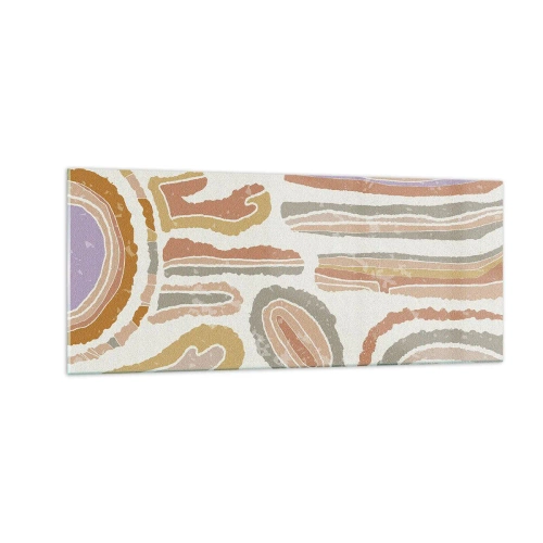 Obraz na skle - Barevné průřezy - 100x40 cm