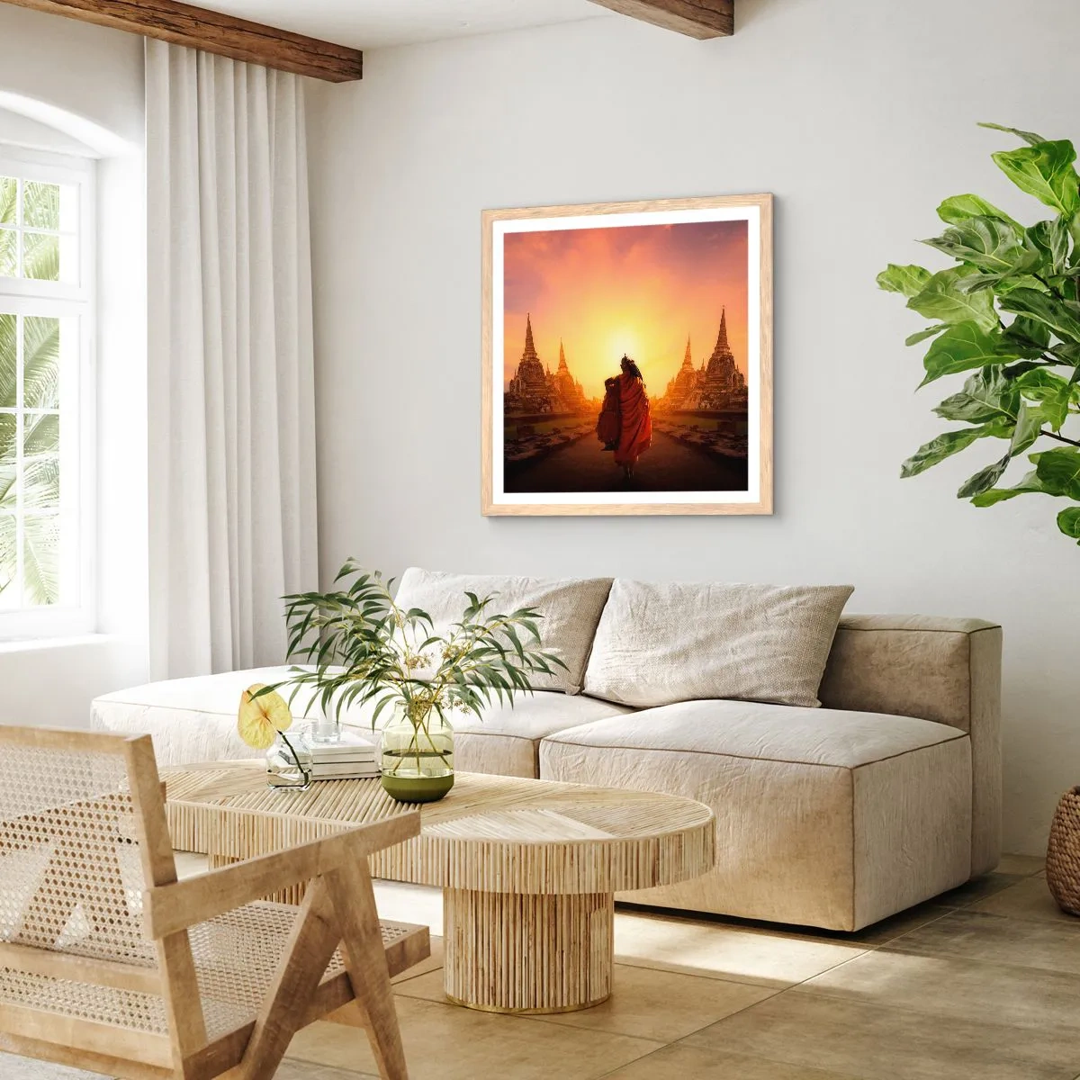 Plakát v rámu světlý dub - V klidu věčností - 40x40 cm