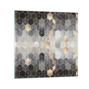 Obraz na skle - Diamantová kompozice - 30x30 cm