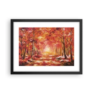 Plakát v černém rámu - Měděný les - 40x30 cm