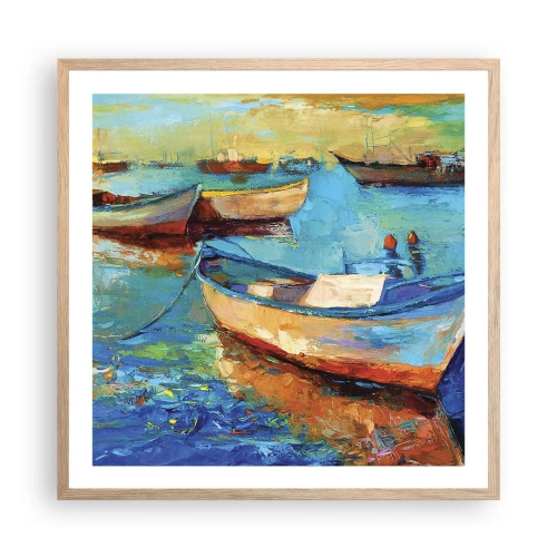Plakát v rámu světlý dub - V jižním zálivu - 60x60 cm