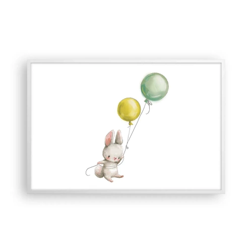 Plakát v bílém rámu - Já poletím také! - 91x61 cm