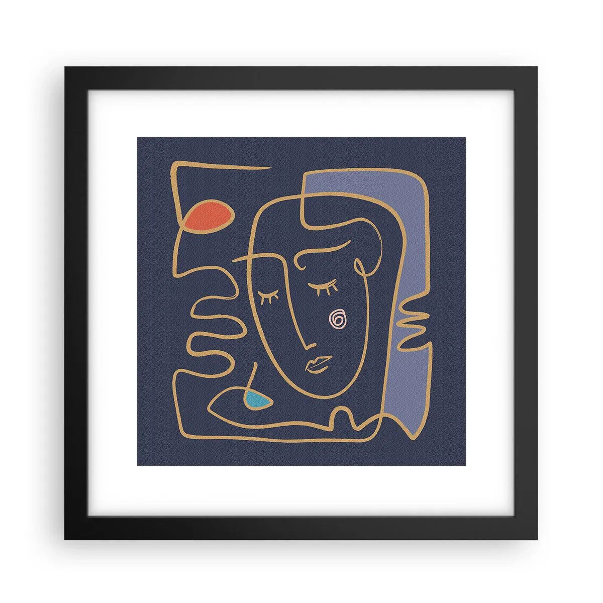 Plakát v černém rámu - V zádumčivosti - 30x30 cm