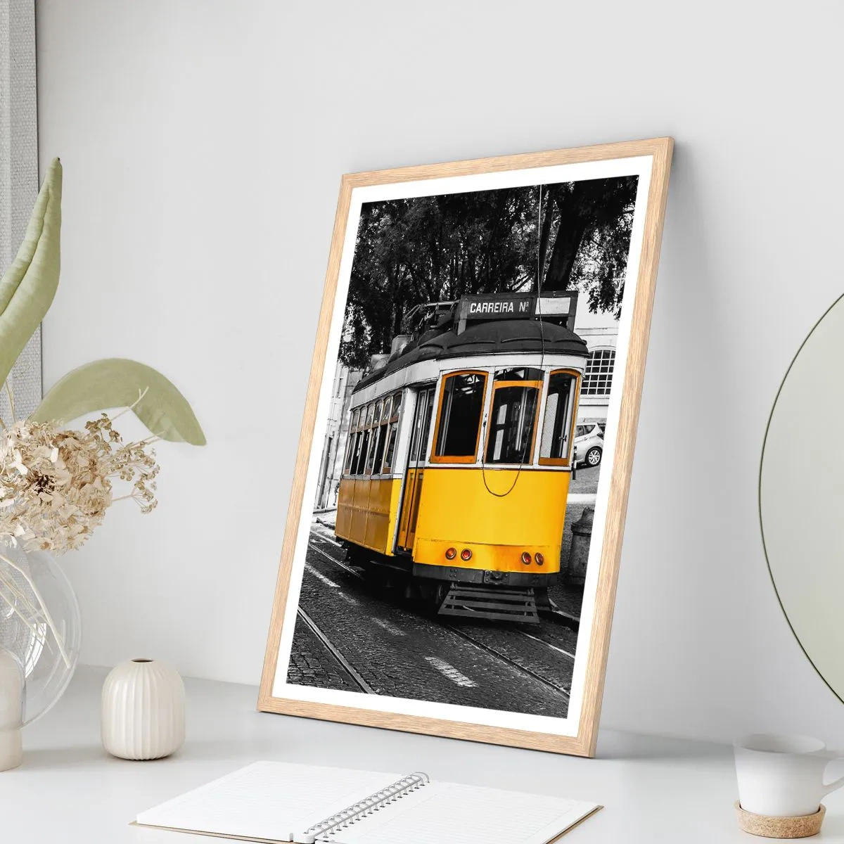 Plakát v rámu světlý dub - Fado v pozadí - 30x40 cm