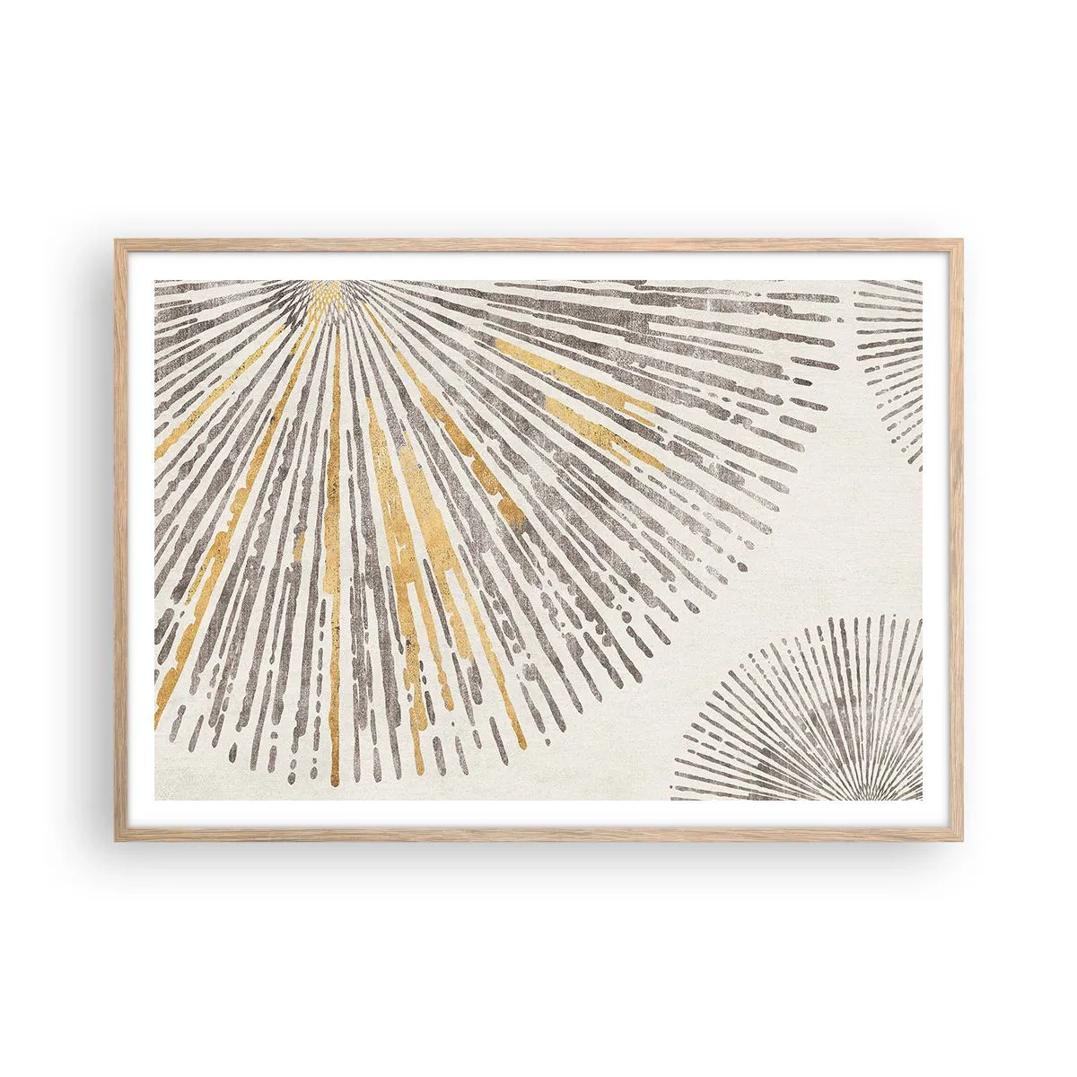 Plakát v rámu světlý dub - Krása paprsku - 100x70 cm