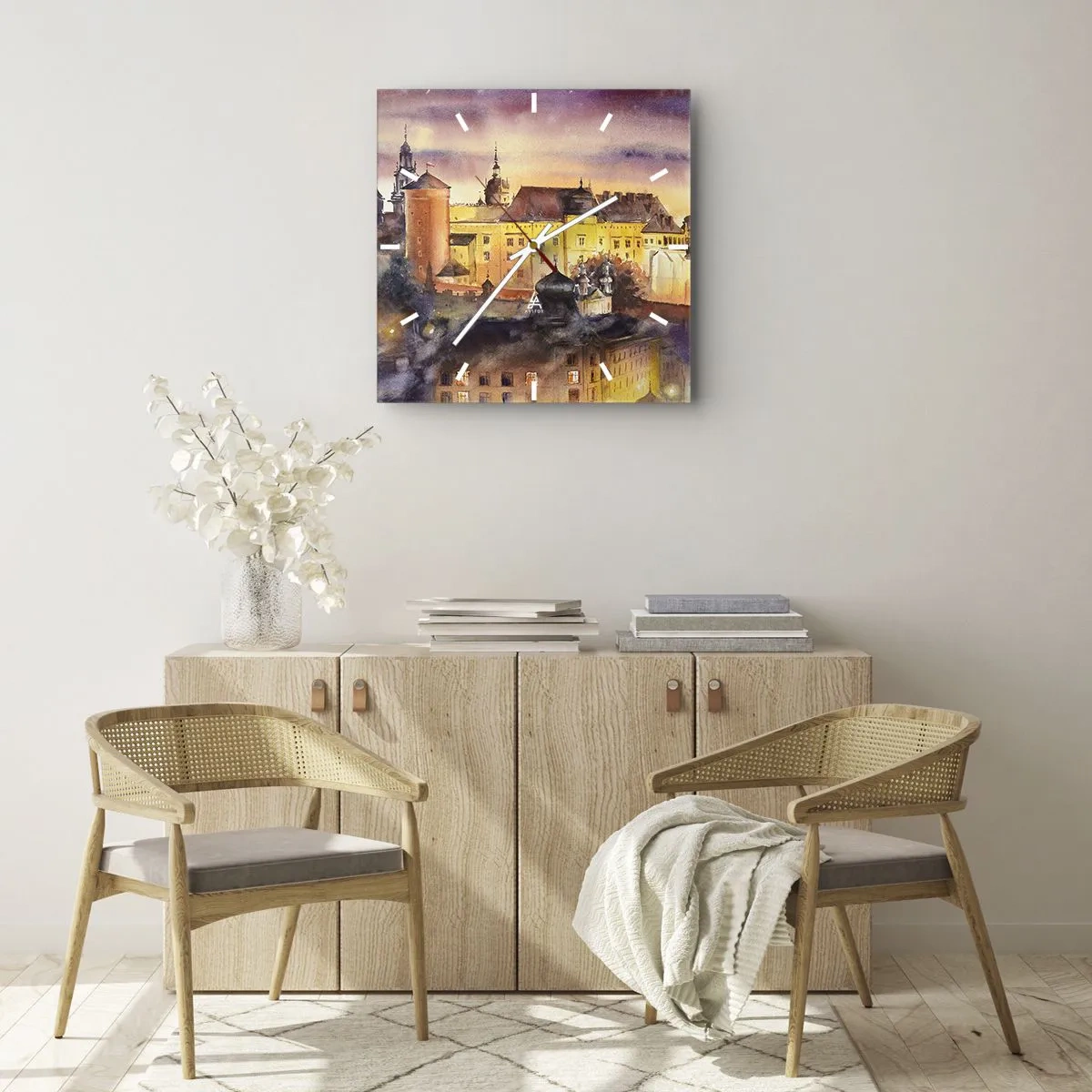 Nástěnné hodiny - Historie a pohádka - 40x40 cm