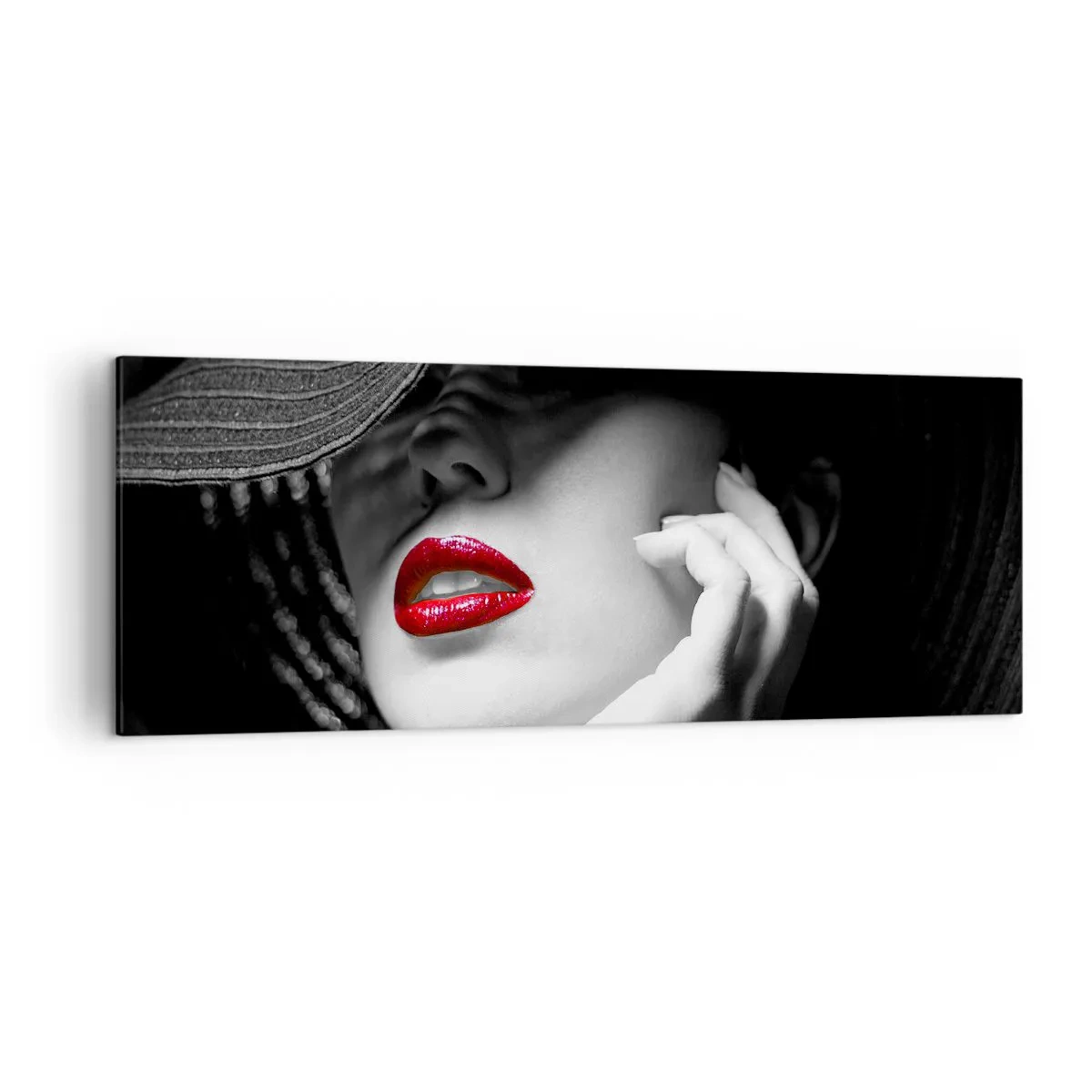 Obraz na plátně - Studie v šarlatové - 140x50 cm