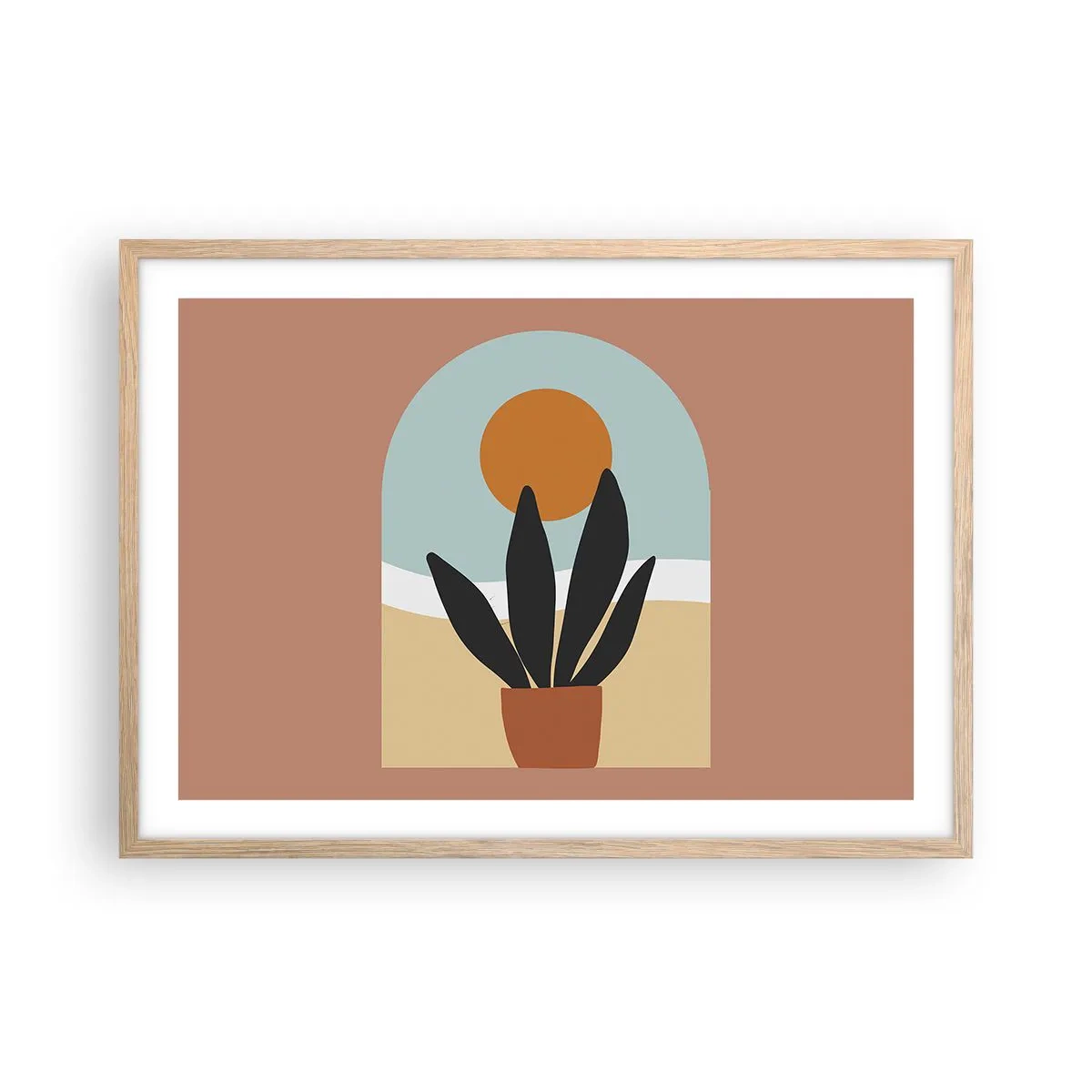 Plakát v rámu světlý dub - Malé radosti - 70x50 cm