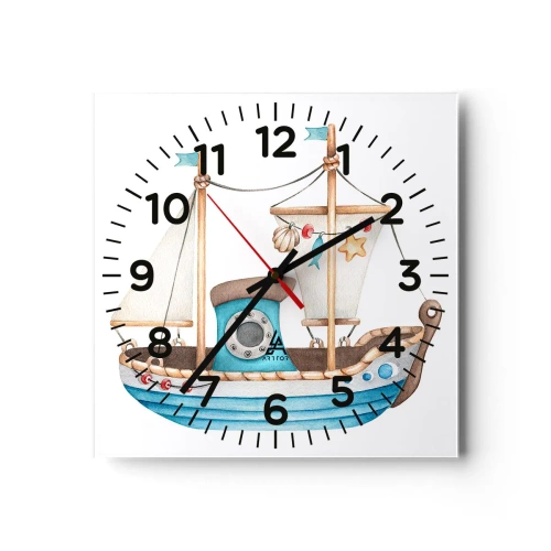 Nástěnné hodiny - Ahoj, dobrodružství! - 30x30 cm
