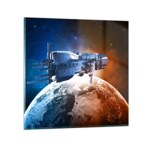 Obraz na skle - Pozorný pozorovatel - 50x50 cm