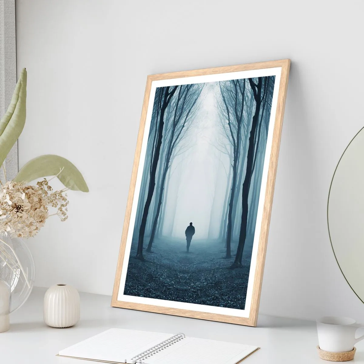 Plakát v rámu světlý dub - A všechno jednoduché a jasné - 40x50 cm