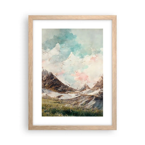 Plakát v rámu světlý dub - Skalní čepele - 30x40 cm