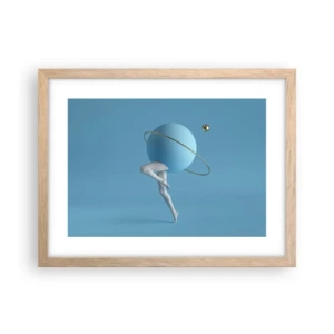 Plakát v rámu světlý dub - Šílenství planet - 40x30 cm