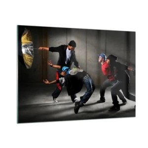 Obraz na skle - Tančící s pouličním větrem - 100x70 cm