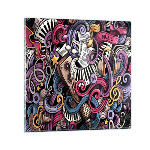 Obraz na skle - Komplikovaná melodie - 70x70 cm