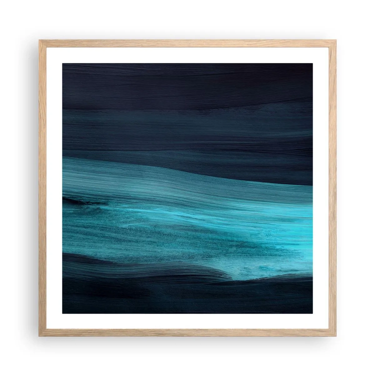 Plakát v rámu světlý dub - Pluj s proudem - 60x60 cm