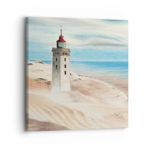 Obraz na plátně - Vždy hledí na moře - 30x30 cm