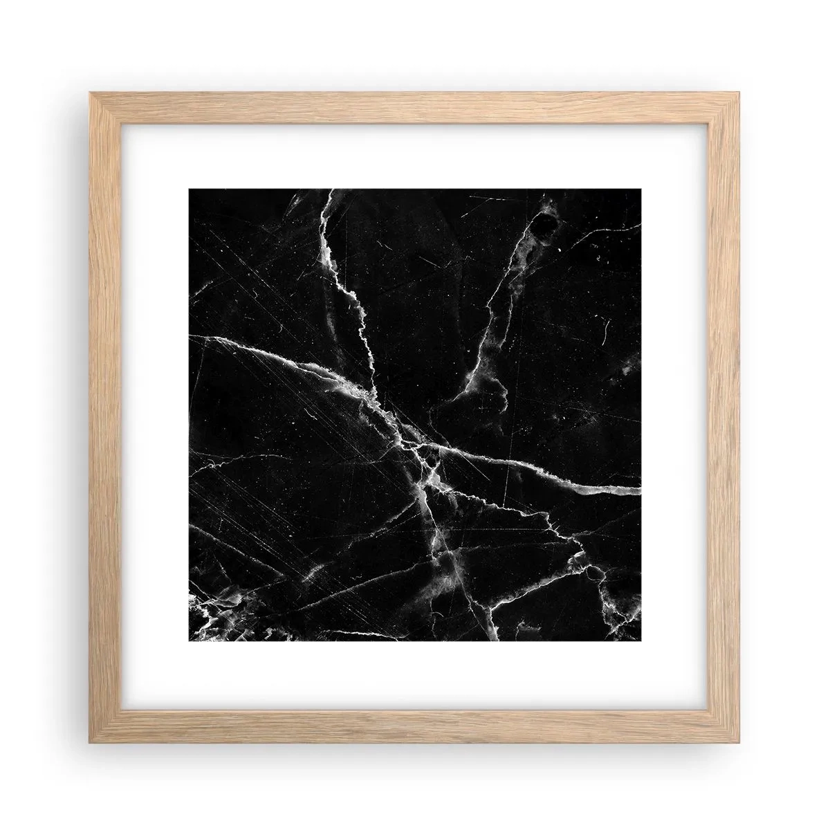 Plakát v rámu světlý dub - Tajemný život kamene - 30x30 cm