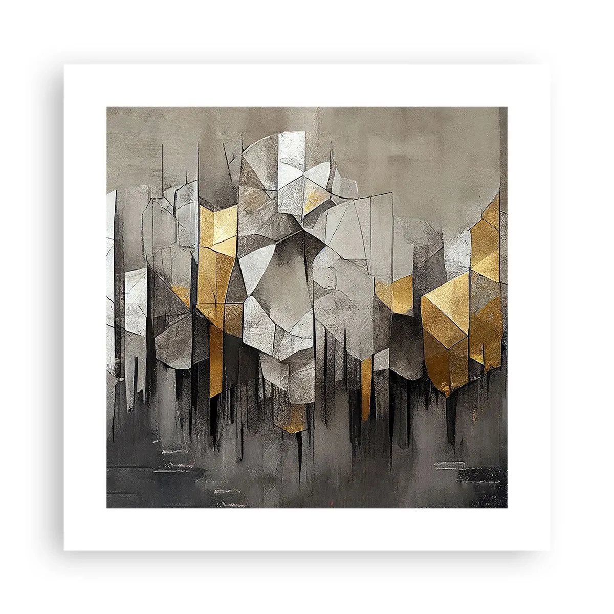 Plakát - Kompozice z ledu a světla - 40x40 cm