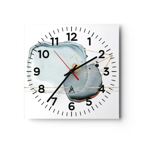 Nástěnné hodiny - Studie kapky - 30x30 cm