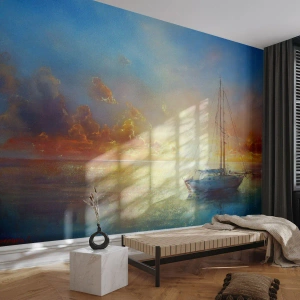 Fototapeta Premium Sand - Ve zlatém zálivu - Plachetnice, Krajina, Moře - 100x70 cm