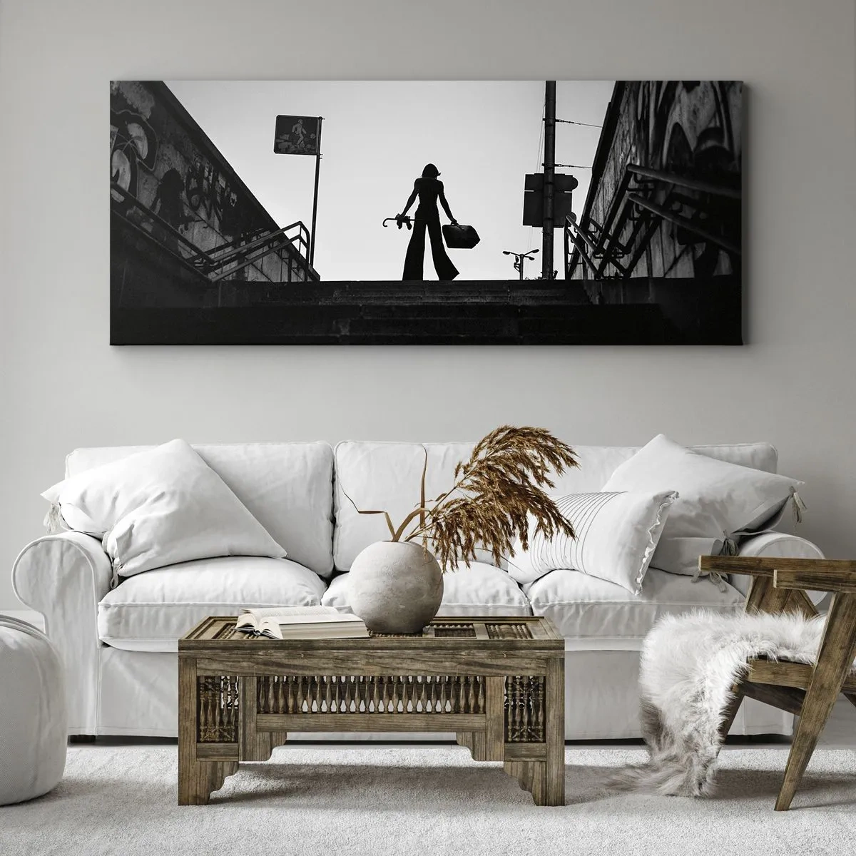 Obraz na plátně - Městská cesta - 100x40 cm