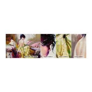 Vzor Fototapety Samolepicí Deluxe Sticker - Mezi ústy a okrajem poháru - Žena, Tělo, Kus - 100x30 cm