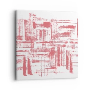 Obraz na plátně - Červené město - 30x30 cm