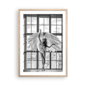 Plakát v rámu světlý dub - Město andělů? - 50x70 cm