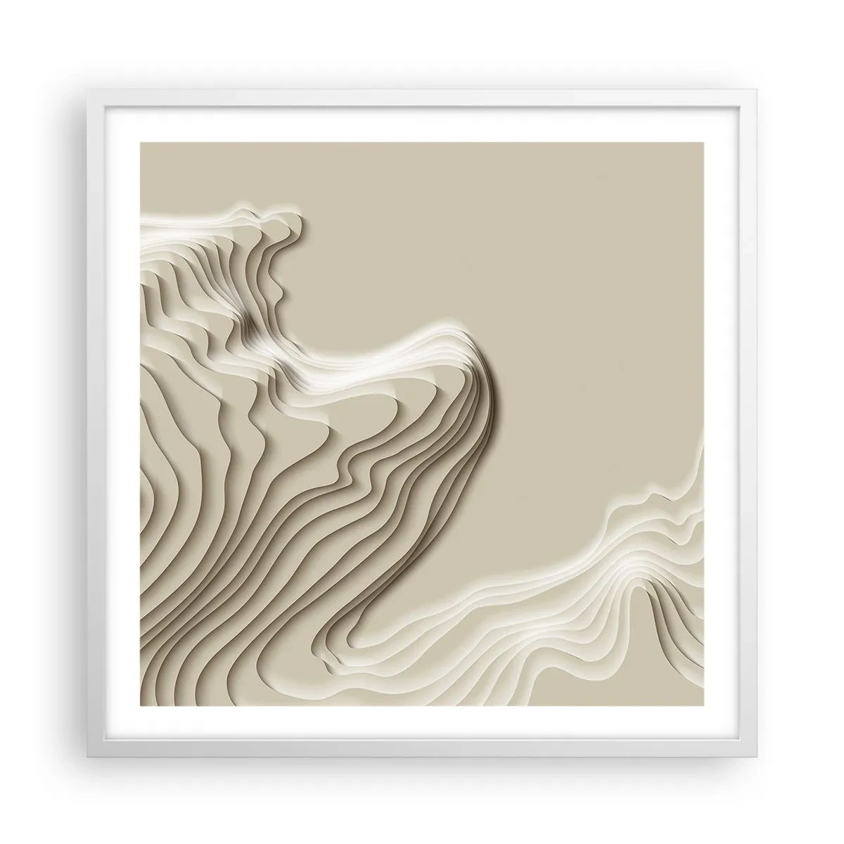 Plakát v bílém rámu - Topografie umění - 60x60 cm