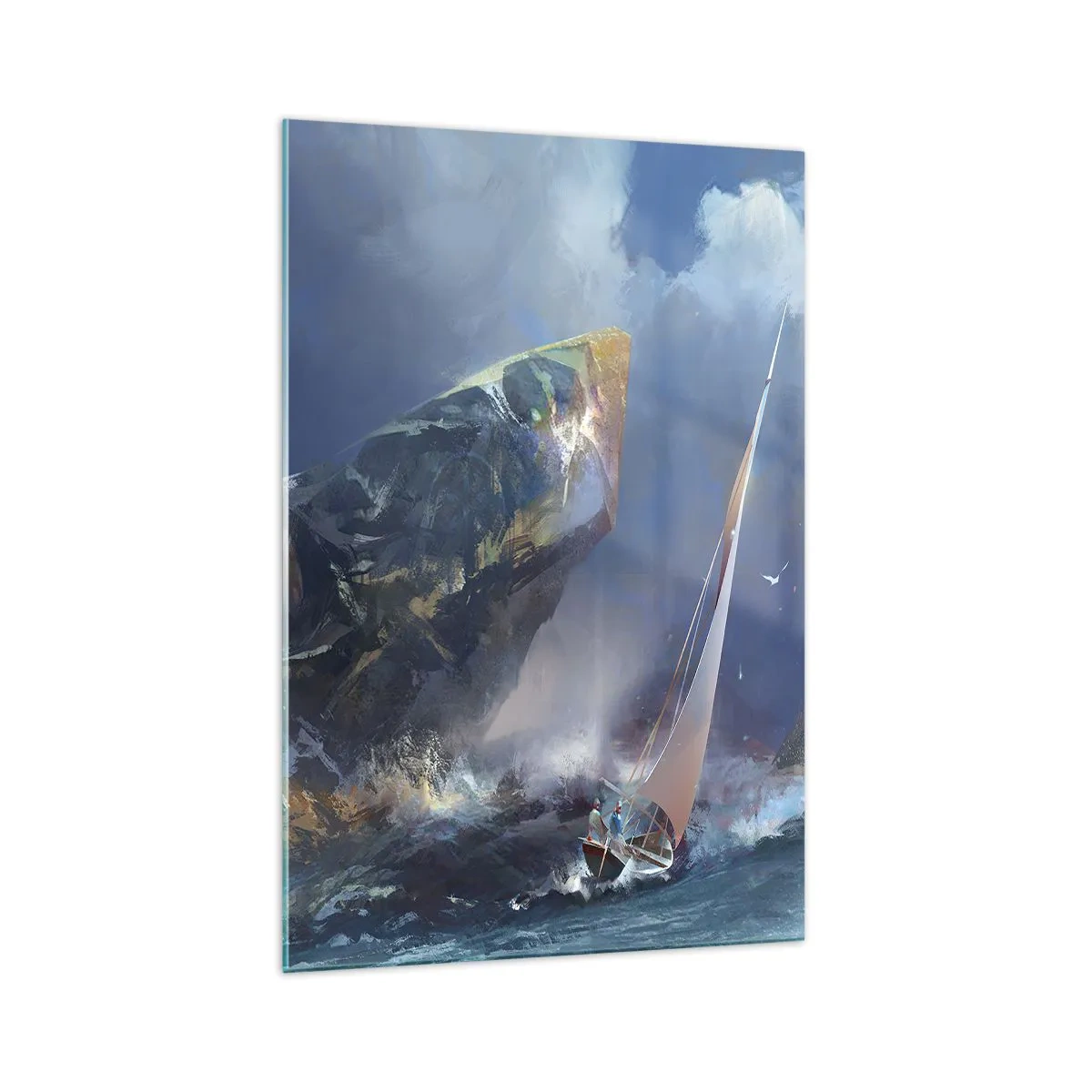 Obraz na skle - Kdo má odvahu, vyhrává - 70x100 cm