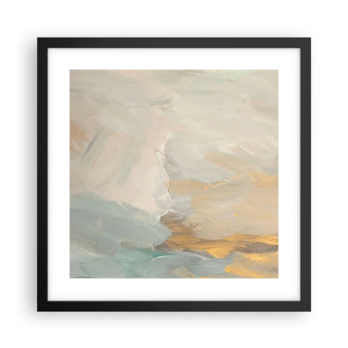 Plakát v černém rámu - Abstrakce – krajina něhy - 40x40 cm
