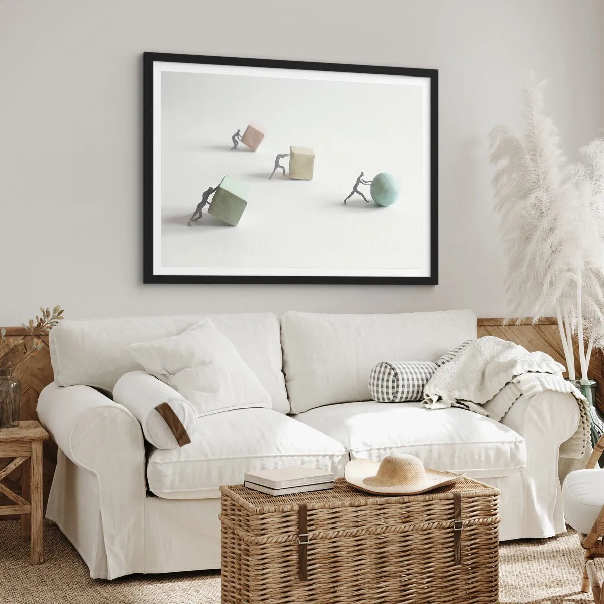 Plakát v černém rámu - Život samotný - 91x61 cm