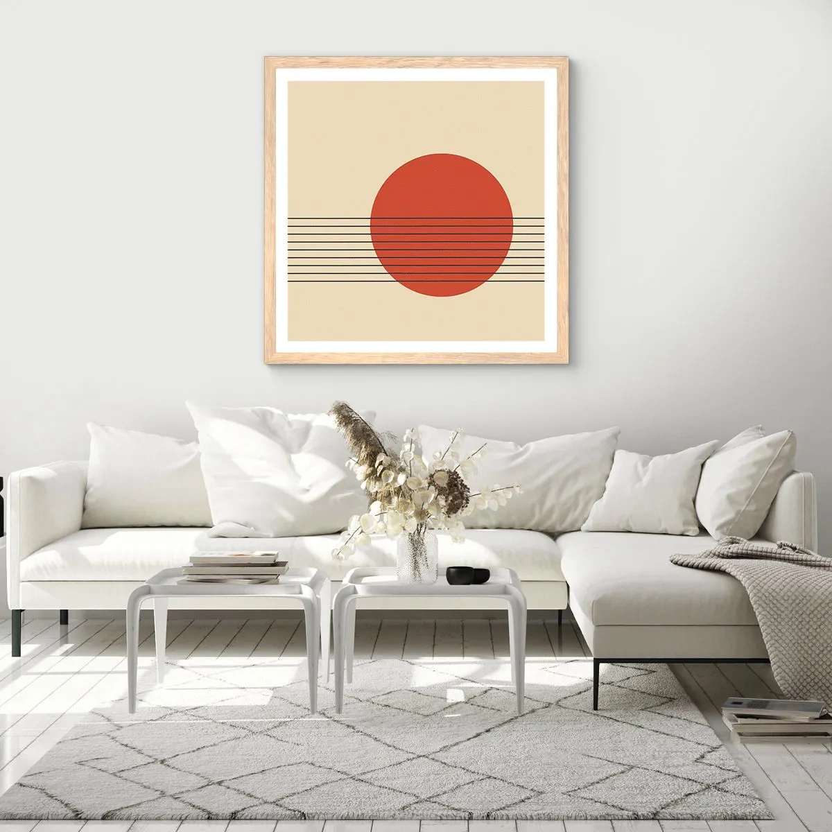 Plakát v rámu světlý dub - Pořád dokola - 60x60 cm