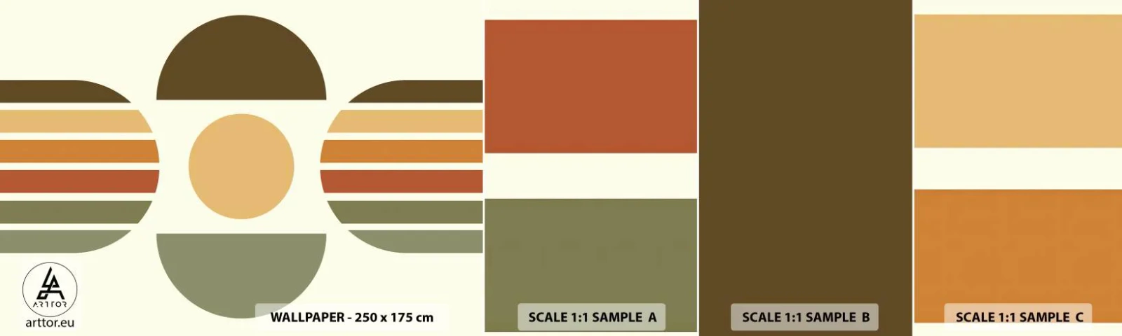 Fototapeta Vzorek Standard Eco - V barvách země - Abstrakce, Kus, Grafika - 100x30 cm