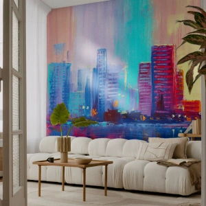 Fototapeta Samolepicí Deluxe Sticker - Vykoupané v barvách - Město, Architektura, Kus - 100x70 cm