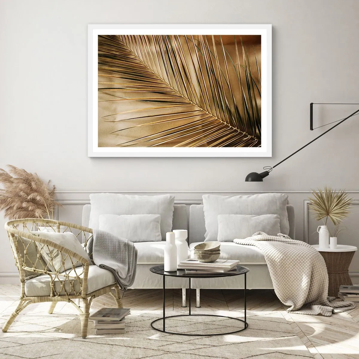 Plakát v bílém rámu - Přírodní kolonáda - 100x70 cm