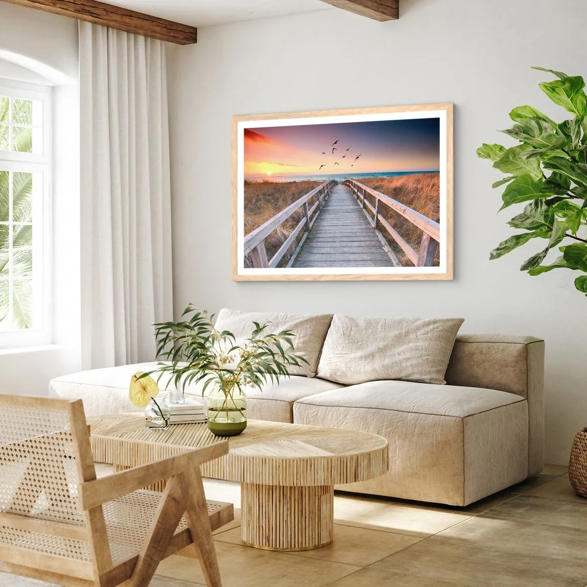 Plakát v rámu světlý dub - Prostor pro vzestupy - 40x30 cm