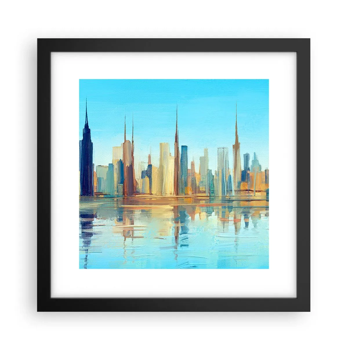 Plakát v černém rámu - Prosluněná metropole - 30x30 cm