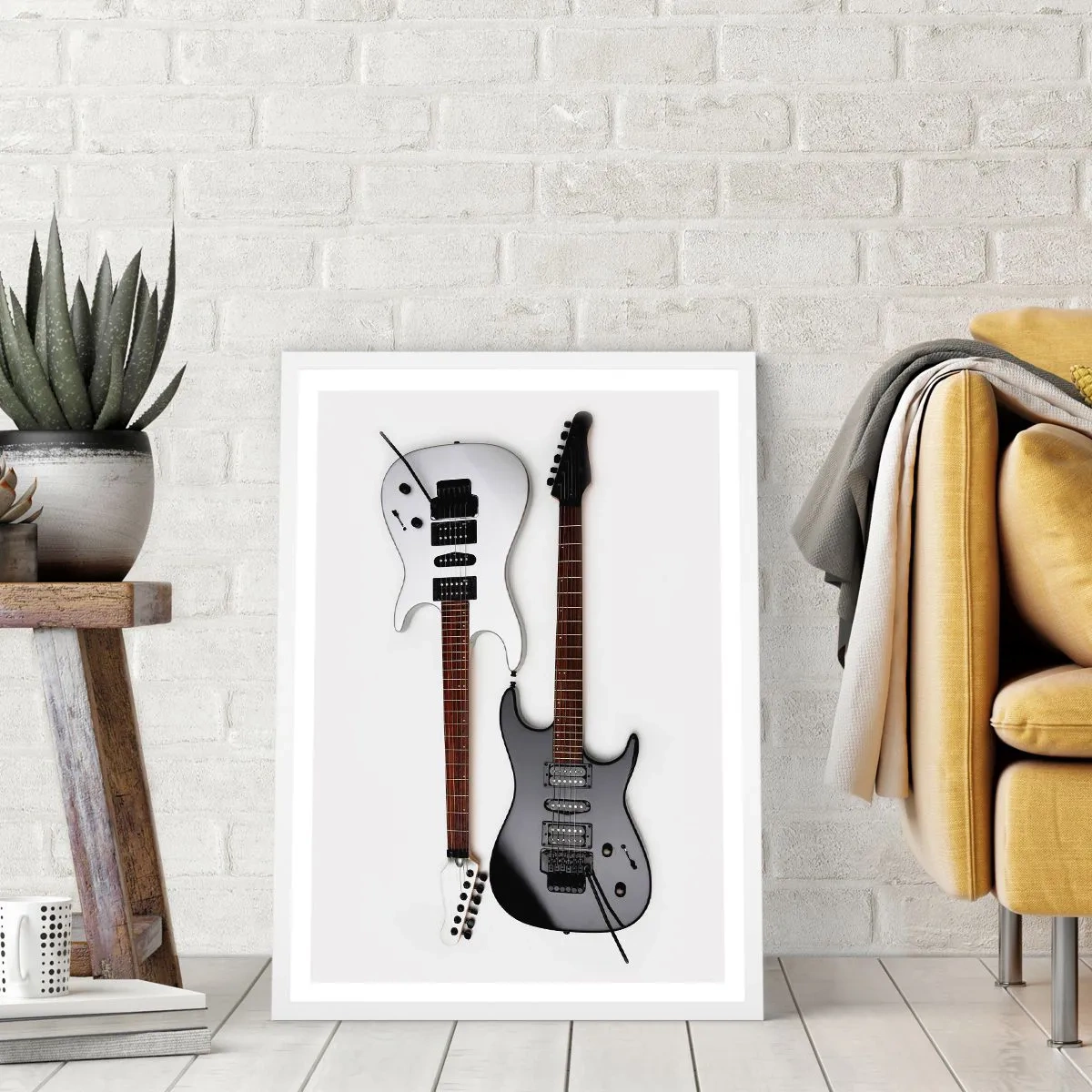 Plakát v bílém rámu - Harmonie tvarů - 50x70 cm