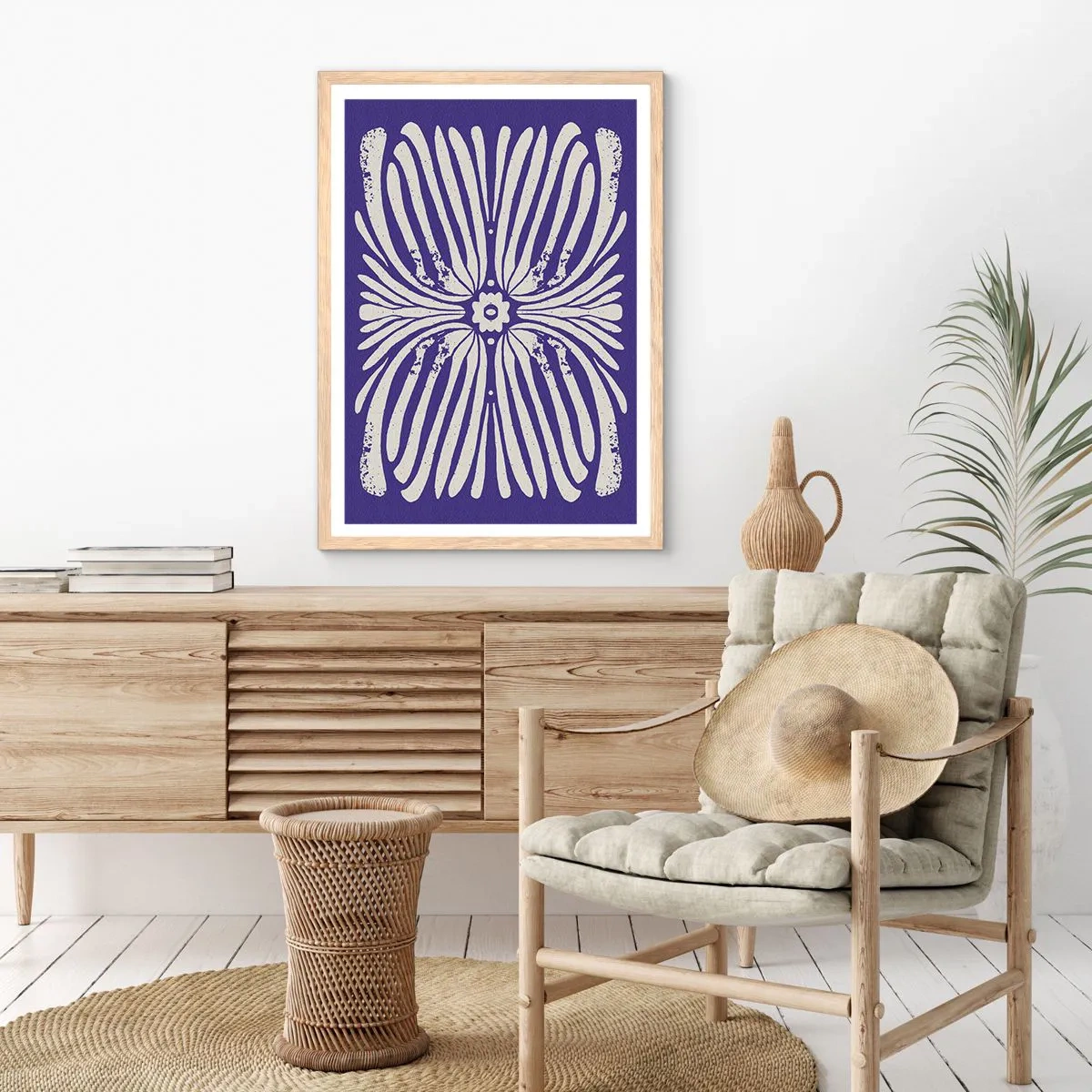 Plakát v rámu světlý dub - Etnické inspirace - 70x100 cm