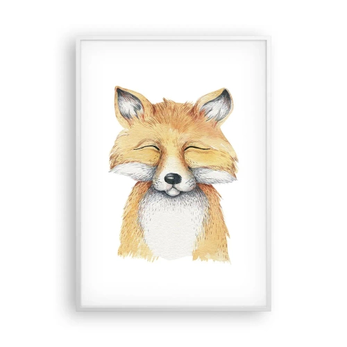 Plakát v bílém rámu - Liščí rozladěnost - 70x100 cm