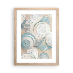 Plakát v rámu světlý dub - Co skrývá mušle? - 30x40 cm