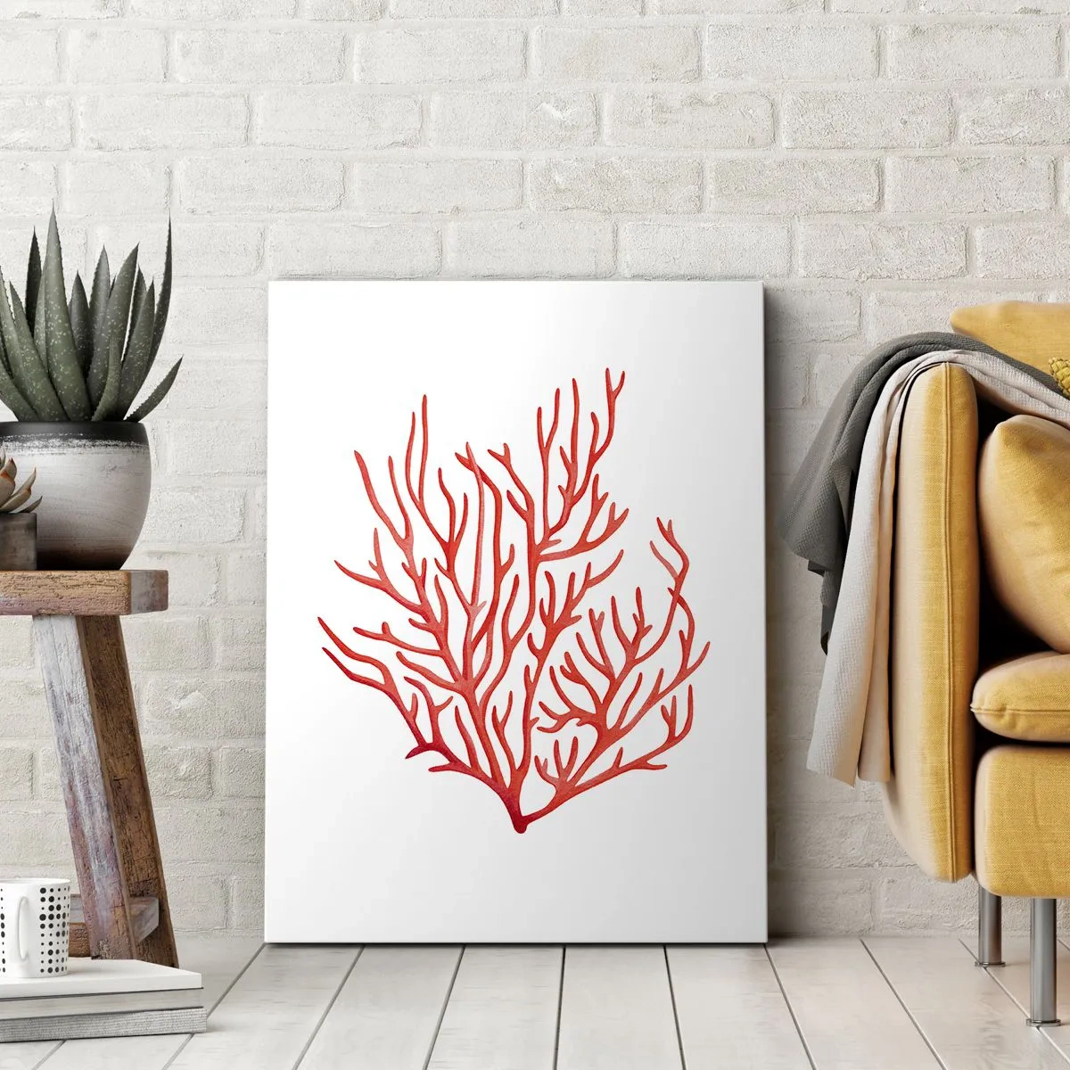 Obraz na plátně - Korálový filigrán - 55x100 cm