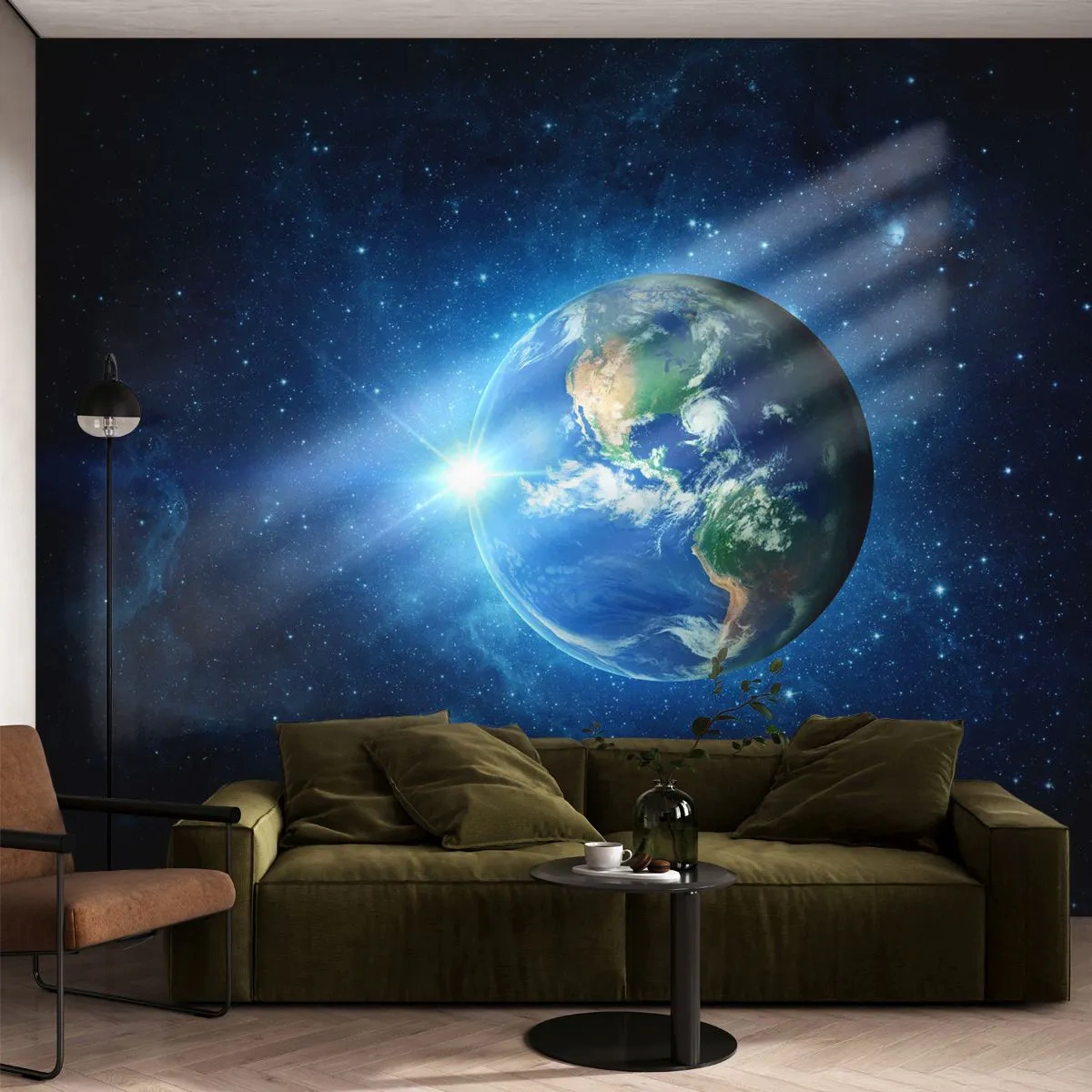 Fototapeta Samolepicí Deluxe Sticker - Jsme v nebi - Kosmos, Planeta Země, Zeměkoule - 200x140 cm