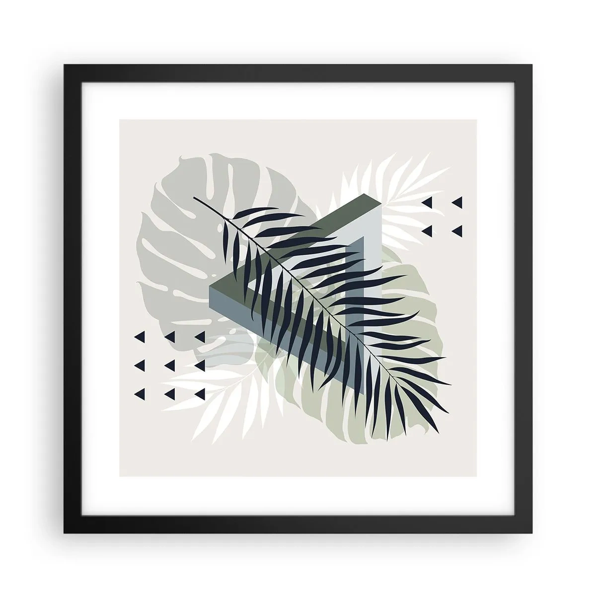 Plakát v černém rámu - Příroda a geometrie – dva řády? - 40x40 cm