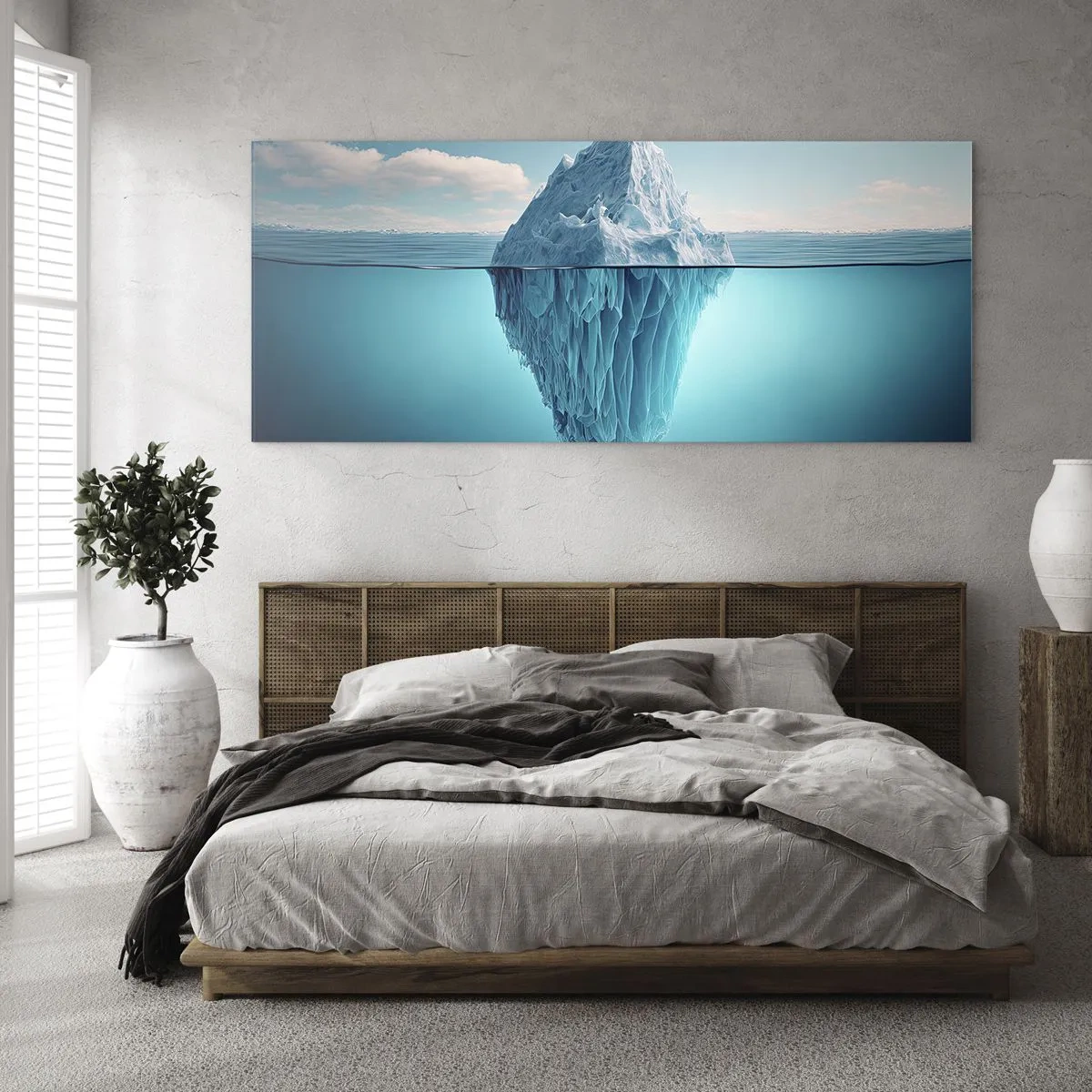 Obraz na skle - Ledová královna - 100x40 cm