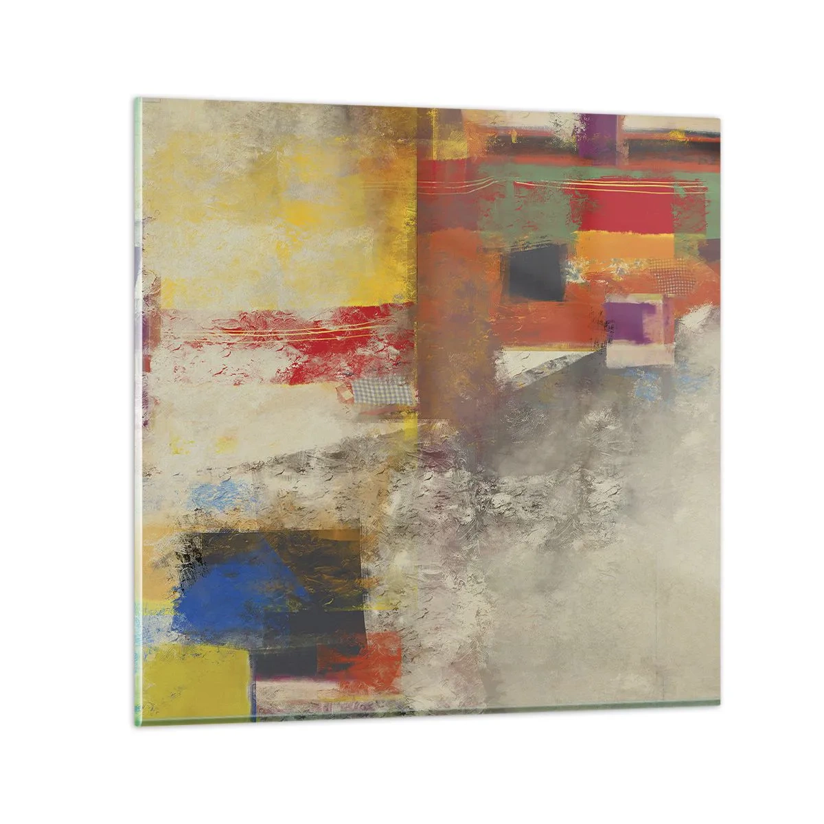 Obraz na skle - Geometrie barev - 30x30 cm