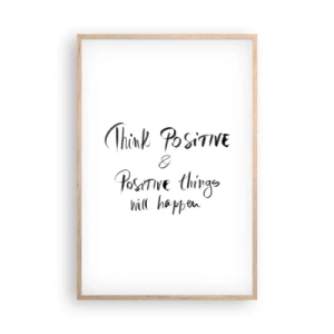 Plakát v rámu světlý dub - Jak žít? - 61x91 cm